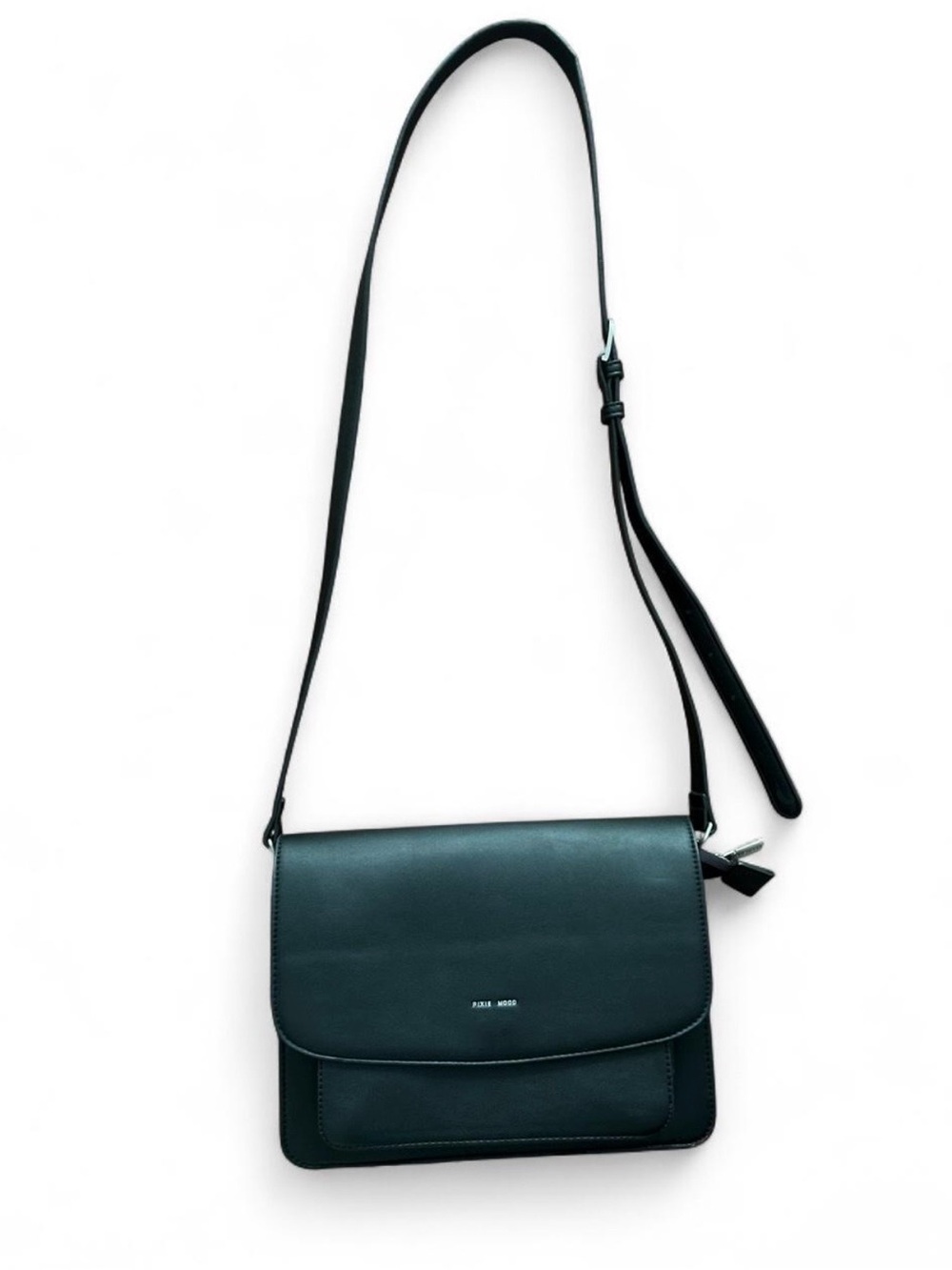 Pixie Mood Minimalist Black Vegan Leather Crossbody Bag